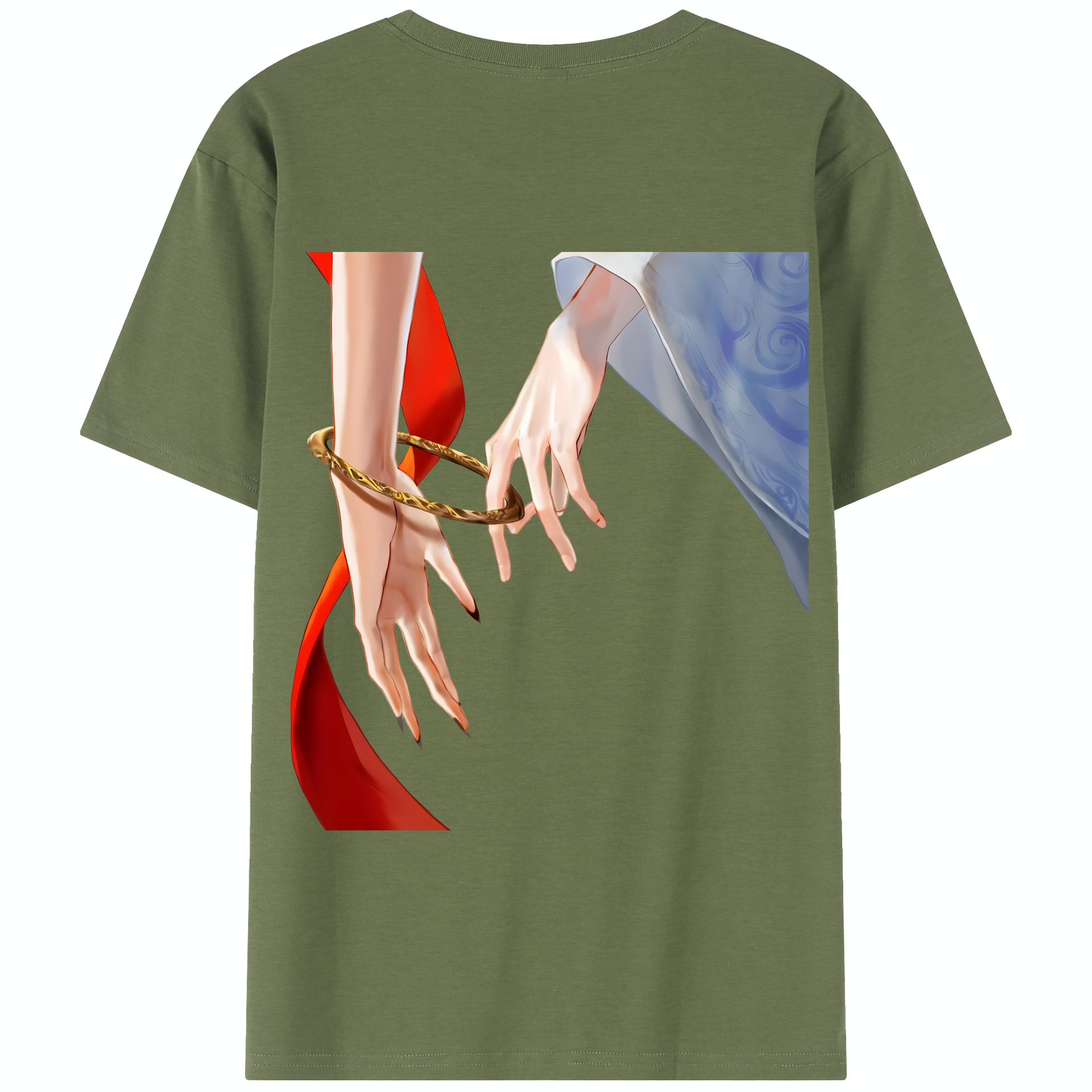 （画像用） Ne Zha 2 ナタ 魔童の大暴れ 綿100％半袖Tシャツ（背面プリント）